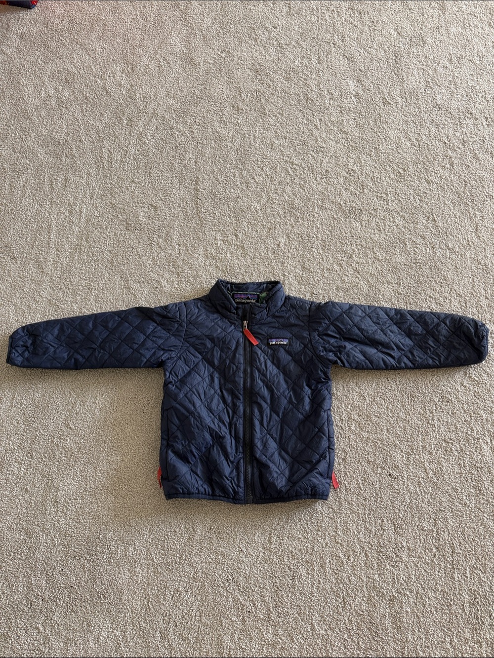 Patagonia Kids 4T Navy Quilted Puffer Jacket